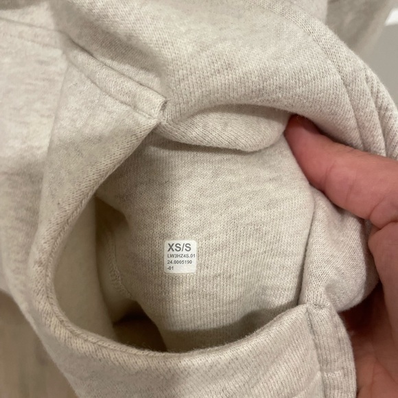 Lululemon Scuba Oversized Funnel Neck Half Neck Half Zip Heathered Light Ivory - Picture 4 of 8